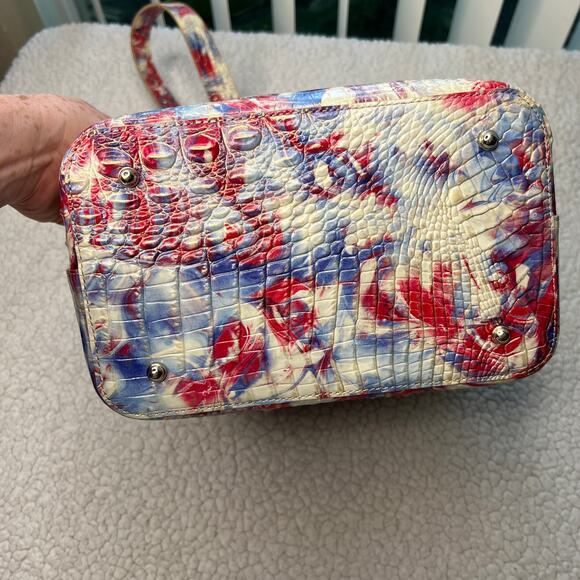 Brahmin Amelia Melbourne Bucket Bag Valor, Red, Blue and White - Picture 9 of 13